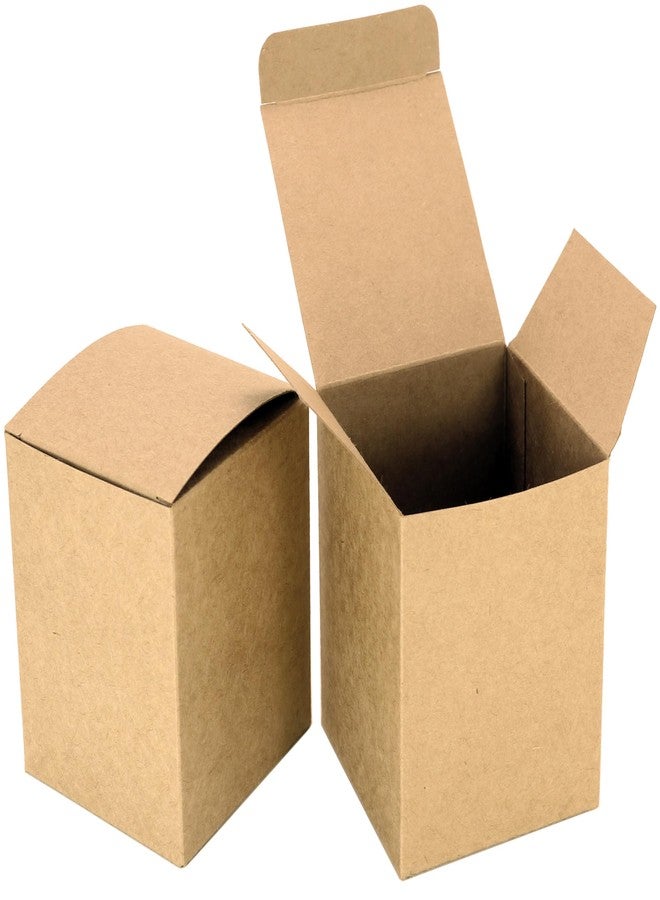 Oletx 25 Pcs Brown Paper Gift Boxes, Small Candy Treat Boxes Bulk, 3x3x3 inch Gift Box with Lids for Party Favors, Birthday Gifts, Wedding Gifts - Image 1